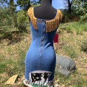 cow dress rear view