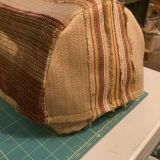 couch arm cover close up