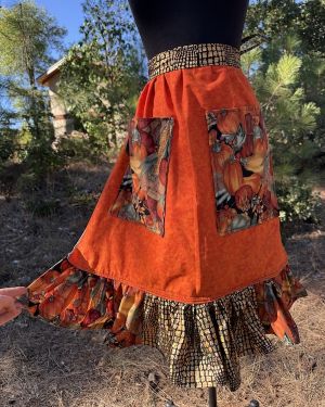 Golden Gourds Half Apron